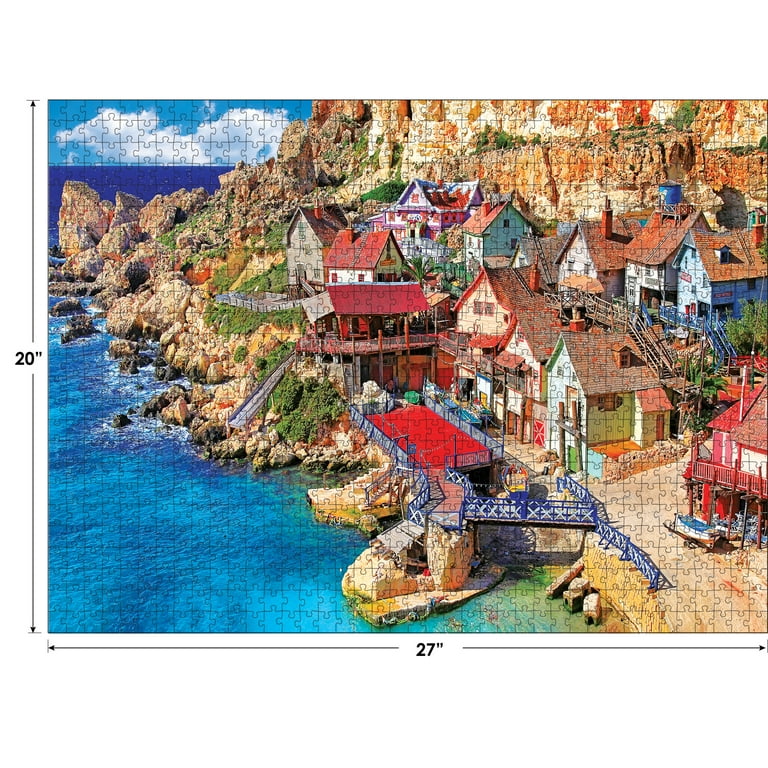Roseart Colorluxe 1000 Piece Popeye Village, Malta Jigsaw Puzzle