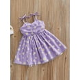 thumbnail image 4 of Txlixc, vestido de princesa para niñas pequeñas, vestido de tirantes sin mangas con estampado de margaritas, vestido informal de verano con tirantes finos y tutú de malla Txlixc  Moda, 4 of 8