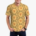 thumbnail image 3 of Balery Cartoon Squirrel Printed Men’s Short Sleeve Polo Shirt, Midweight Men's Shirt,Golf Polo shirts -Small, 3 of 9