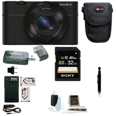 Sony Cyber-shot DSC-RX100 Digital Camera (Black) with 32GB Deluxe Accessory Bundle