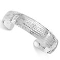 thumbnail image 3 of Bracelet Slip-On Texturé en Argent Sterling Métal Uni, 3 of 3