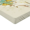thumbnail image 2 of Ambesonne Animal Fitted Sheet, Colibri Exotic Plant, Queen Size, Teal Yellow, 2 of 3