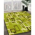 thumbnail image 2 of Ahgly Company Indoor Square Patterned Dark Yellow Green Area Rugs, 3' Square, 2 of 6