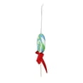 thumbnail image 2 of 6" Blue, Green and White Glittered Twist Lollipop with Red Bow Christmas Ornament, 2 of 2