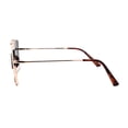 thumbnail image 3 of Mens Oversize Square Rectangular Double Bridge Pilots Sunglasses Gold Tortoise Smoke, 3 of 4