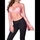 thumbnail image 2 of Tops de Larga con de Diamantes de Imitación para Mujer, Camisetas de Transparente con Cristales y Conjuntos de Red Rojo Limón Rosa XS, 2 of 7