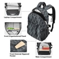 thumbnail image 5 of JIALIOU 14" Laptop Backpack Waterproof Airline Approved Stylish Casual Daypack for Travel Business College Work, Carbon Black Block, 5 of 8