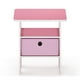 thumbnail image 5 of Mesa auxiliar Furinno Andrey con cajón de basura rosa/rosa claro, 5 of 6