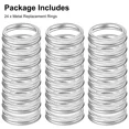 thumbnail image 4 of QYMHOODS 24pcs Mason Jar Replacement Metal Rings, 70mm Regular Mouth Rustproof Screw Bands, Tinplate Rings for Canning Lid, Silver, 4 of 5