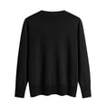 thumbnail image 6 of VSSSJ Womens Sweater Cardigan Button Down V Neck Long Sleeve Loose Oversized Solid Color Casual Warm Classic Knit Sweater Outwear Black XXXL, 6 of 6