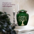 thumbnail image 4 of Urna funeraria Trupoint Memorials Tree of Life, color verde, tamaño grande, 4 of 7