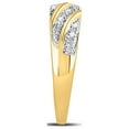 thumbnail image 4 of 14kt Yellow Gold His Hers Round Diamond Square Matching Wedding Set 1/3 Cttw, 4 of 5