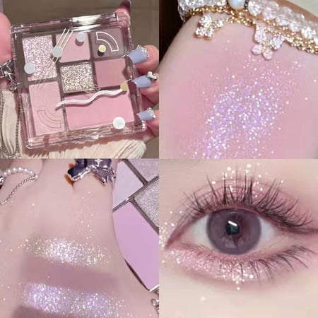 Dadiy Purple Eye Shadow Palette Create A Dream Makeup Glitter Pearly Eyeshadow Palette Fashion Korean Charming Eye Makeup Palette