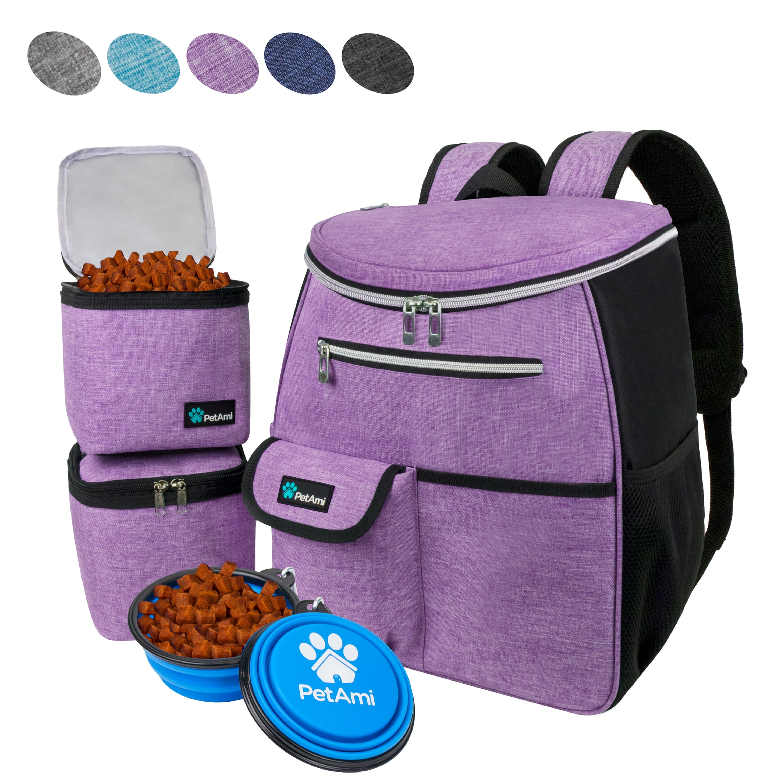 PetAmi Dog Travel Bag Backpack Backpack Organizer with Poop Bag