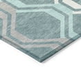 thumbnail image 3 of Addison Rugs Chantille Indoor/Outdoor Transitional Mid-century Modern Teal Machine Washable Rectangle Rug, 8' x 10', 3 of 8