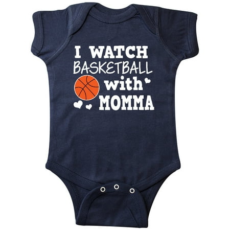 

Inktastic I Watch Basketball with Momma Gift Baby Boy Bodysuit