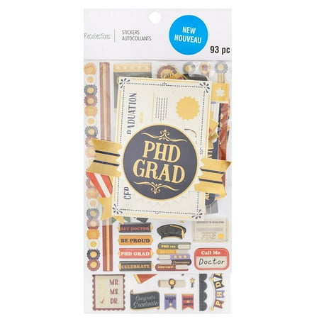 UPC: 0195158501407 | PhD Graduation Sticker Flip Pack by Recollections™