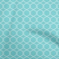 thumbnail image 1 of oneOone Tissu en Coton Bleu Turquoise Motif Géométrique Tissu pour Robe Tissu Imprimé au Mètre 42 Pouces de Large, 1 of 4