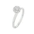 thumbnail image 3 of Round Cut Diamonds Womens Engagement Ring 18K White Gold 0.40 Cttw Size 7.5, 3 of 5