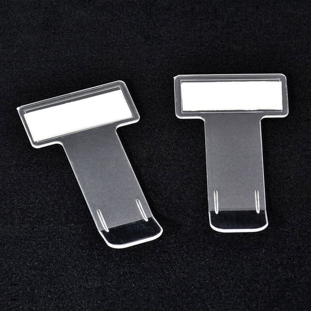 2-Pack Transparent Parking Ticket Holder For Car Windscreen - Adhesive Clip For Permits & Receipts-488296