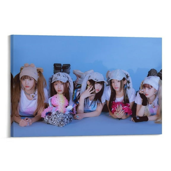 STAR Newjeans Omg CUTE Korea Canvas Poster Bedroom Decor Sports Landscape Office Room Decor Gift