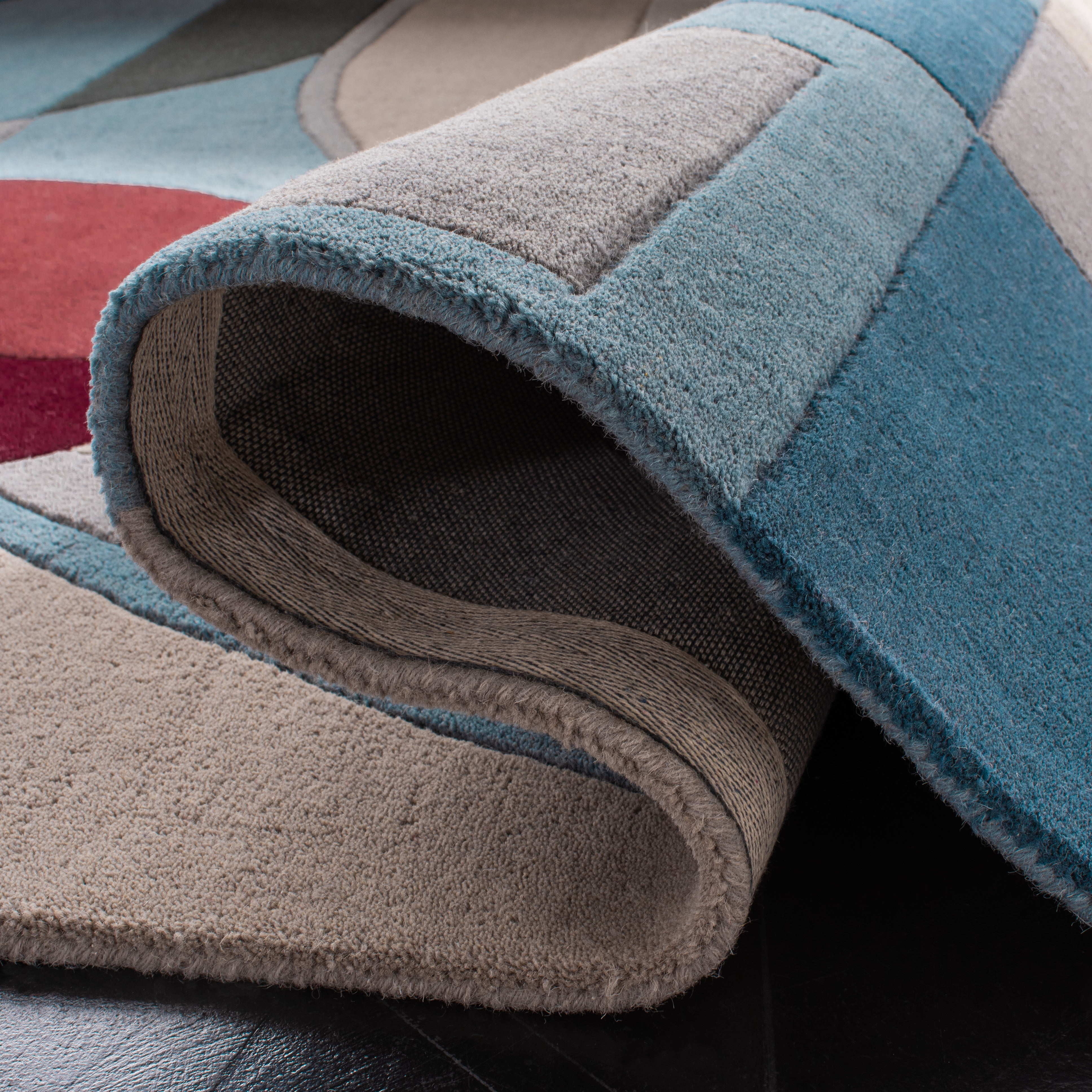 SAFAVIEH Rodeo Drive Clarissa Abstract Wool Runner Rug, Blue/Multi, 2'3" x 20'