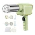 thumbnail image 1 of Máquina eléctrica de mano para hacer pasta con 9 cabezales, herramienta de cocina, prensa manual para hacer pasta y fideos, ideal para macarrones, Verde, 1 of 8