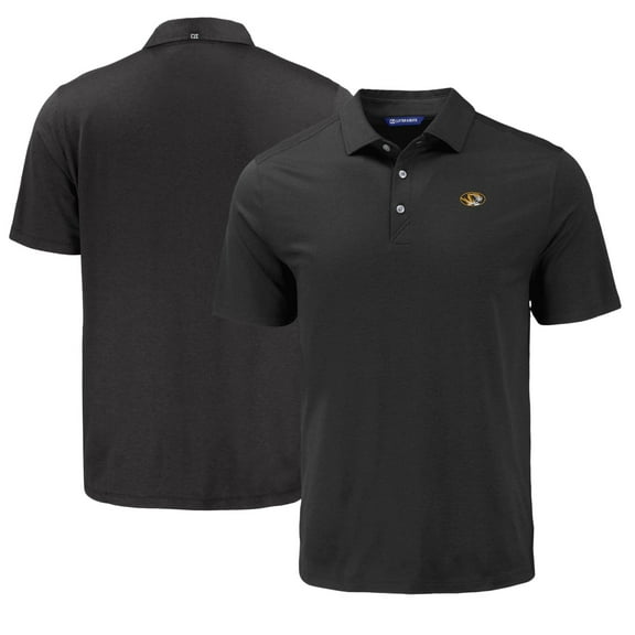 Men's Cutter & Buck Black Missouri Tigers Coastline Epic Comfort Eco Recycled Polo