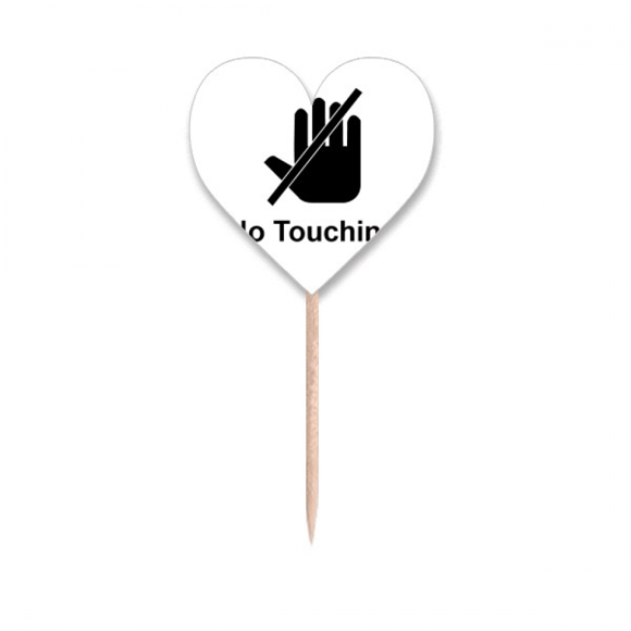 Warning Symbol Cartoon Pattern Toothpick Flags Heart Lable Cupcake Picks