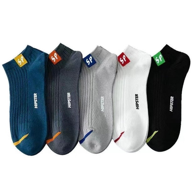 Calcetines de hombre absorbentes de sudor, transpirables, de algodón, para primavera y verano, hasta media pantorrilla, calcetines cómodos, calcetines de todos los colores, calcetines casuales a
