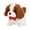 Brown, variant on Brown Electric Walking Barking Plush Dog Toy, Simulation Pet For Kids, Interactive Companion Bow Accent