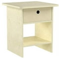 thumbnail image 3 of Furinno 10004 End Table/ Night Stand Storage Shelf with Bin Drawer, Cream Marble/Ivory, 3 of 4