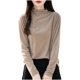 thumbnail image 2 of Suéter de cuello redondo para mujer, suéter de punto de manga larga de color liso con cuello redondo, suéter fino, blusa para mujer, 2 of 3