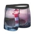thumbnail image 2 of Rateoe lighthouse Waves Torrential Rain Mens Boxer Briefs Poly Spandex Performance Boxer Briefs Underwear Hem Boxer Briefs - Large, 2 of 8
