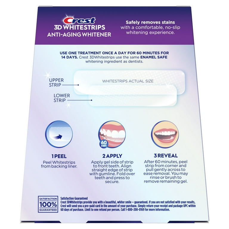Enamel-Safe Crest 3DWhitestrips Radiant Express Teeth