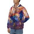 thumbnail image 3 of Naloa Rooster Oil Painting Men’s Hoodies, Zip up Hoodie, Sweatshirts,Hoodies for Men Sizes S-3XL-Small, 3 of 5