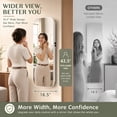 thumbnail image 5 of LIVIZA Full-Length Mirror Jewelry Cabinet with LED Light & Lockable, Wall Door Mounted Jewelry Armoire Organizer,White, 5 of 8