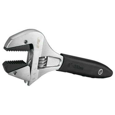 Performance Tool W30625 8 In. Ratcheting Adjustable Wrench - Sliding Jaw, Adjustable, Chrome Vanadium Directional Teeth, Black