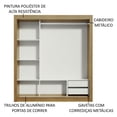 thumbnail image 5 of Ropero Closet Madesa Lyon 3 Puertas Espejos Marrón/Blanco, 5 of 5