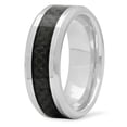 thumbnail image 2 of Men's Cobalt 6.8mm Comfort Fit Ring with Black Carbon Fiber Inlay, Size 7.5, 2 of 7