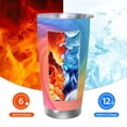 thumbnail image 6 of 20oz Car Cup Three-Piece Set Of Single Silver Edge No Smell Easy To Carry Heat Preservation For Daily Car Sports Travel Rosybrown Tie-Dye Background Vibrant Colors And Swirling (2), 6 of 8