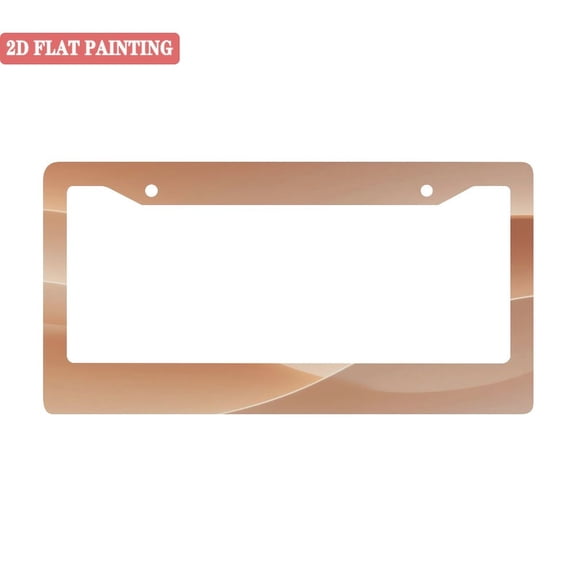 1Pack License Plate Frames with Brown Abstract Wave Pattern Includes Screws & Caps Full Accessories Included Size 6.3x12.2inch(16x31cm)