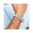 thumbnail image 6 of Stainless Steel Bracelet Contemporary Link, Other Men's 11 mm 8.5 in Chisel Polished and Textured DAD, 6 of 6