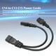 thumbnail image 3 of Cable de Adaptador Divisor de la Computera Y, IEC320 C14 A IEC320 C15 C13 Cable de Alimentacia Macho Un núcleo femenino para escendern para la impresora, 3 of 7