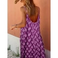 thumbnail image 3 of Kishawna Womens Boho Floral Puff Sleeve Tiered Maxi Dress Long Dresses, 3 of 5
