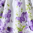 thumbnail image 6 of Little Girls Floral Dress Summer Boho Flutter Sleeve Swing Tiered Beach Holiday Dress 1-3Y Purple 18-24 Months, 6 of 6