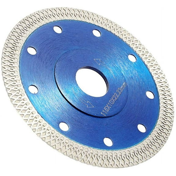 Miuline Diamond Cutting Blade 115mm/4.5in Super Thin Diamond Saw Blade Dry Cutting Disc for Angle Grinder Cutting Stone Brick Concrete Porcelain Tile Blue