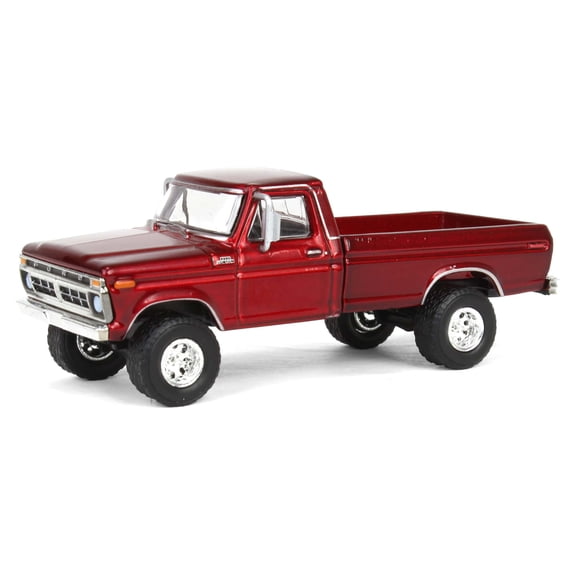 1/64 Lifted 1977 Ford F-250, Red, Greenlight Dealer Exclusive 51614