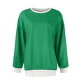 thumbnail image 5 of Oversized Sweatshirt for Women Crewneck Solid Color Long Sleeve Shirts Sweatshirt, 5 of 5