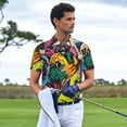 thumbnail image 3 of Wukai Colorful Pug Men’s Polo Shirts Sleeve,Camisas Polo Para Hombre,True Classic Tees Men-Small, 3 of 6